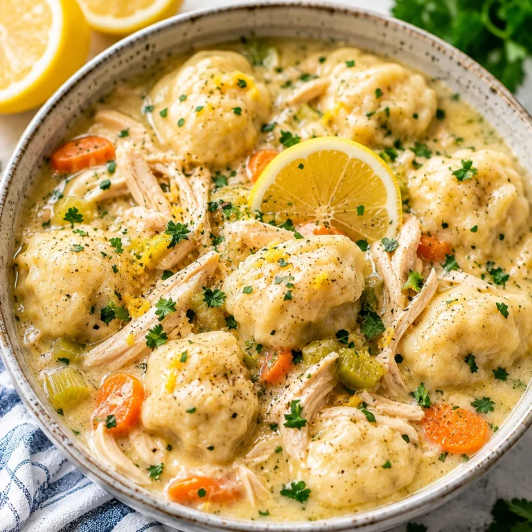 Bright and Buttery: Creamy Lemony Chicken and Dumplings