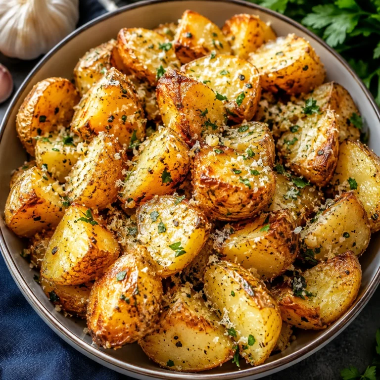 Garlic Parmesan Roasted Potatoes (Crispy Every Time)