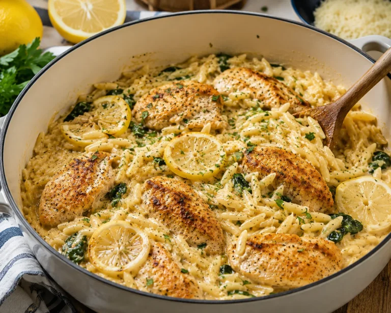 Easy One-Pot Creamy Lemon Chicken Orzo